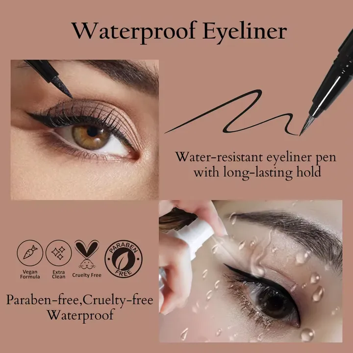 موك منخفض يدوم طويلاً ماكياج للعين خالٍ من القسوة نباتي أسود - Low MOQ Long-lasting Cruelty-Free Vegan Black Eye Makeup