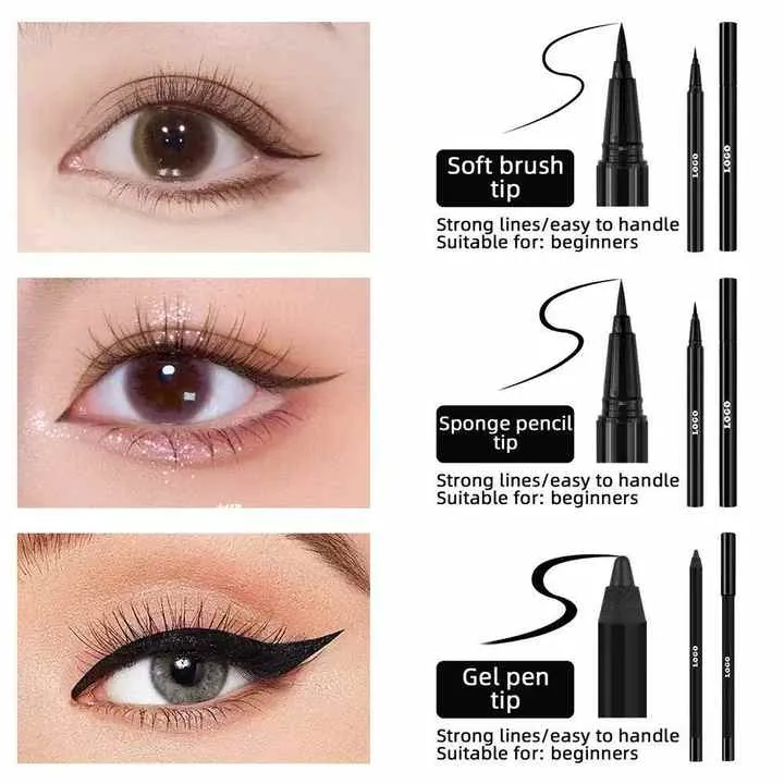 موك منخفض يدوم طويلاً ماكياج للعين خالٍ من القسوة نباتي أسود - Low MOQ Long-lasting Cruelty-Free Vegan Black Eye Makeup