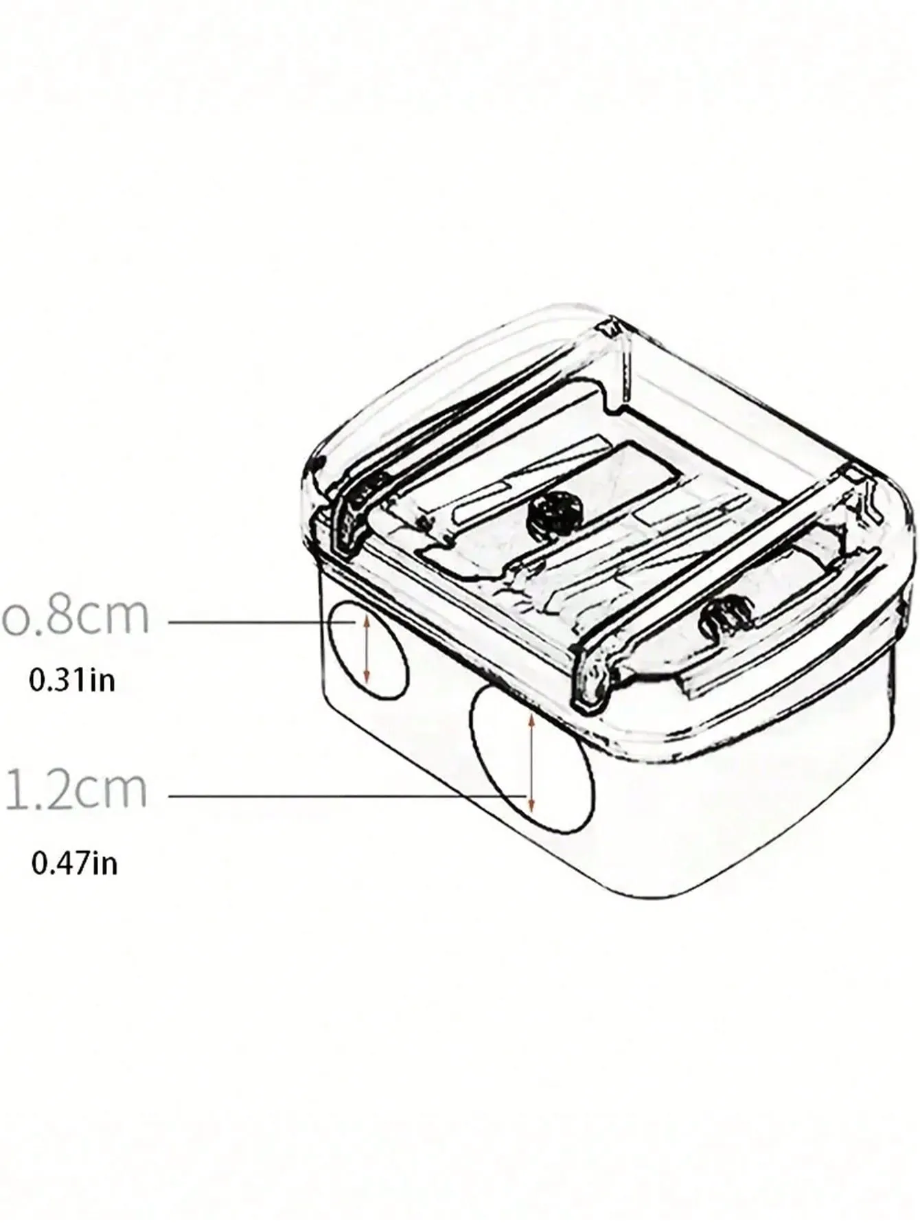 2PCS Double-Headed Eyeliner & Eyebrow Pencil Makeup Tool With Double-Size Sharpener, Mini Portable Multi-Functional Automatic Pencil Sharpener.