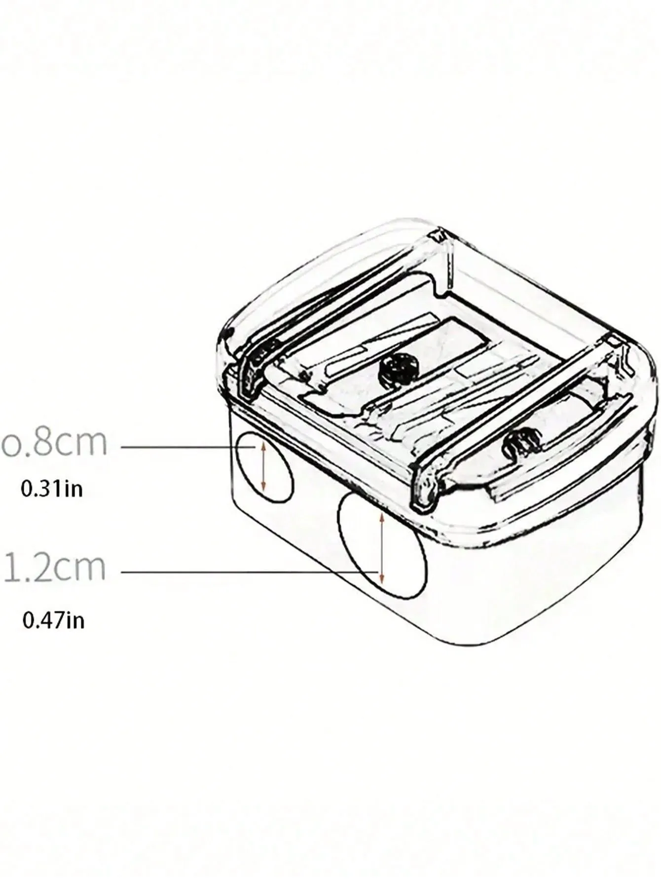 2PCS Double-Headed Eyeliner & Eyebrow Pencil Makeup Tool With Double-Size Sharpener, Mini Portable Multi-Functional Automatic Pencil Sharpener.