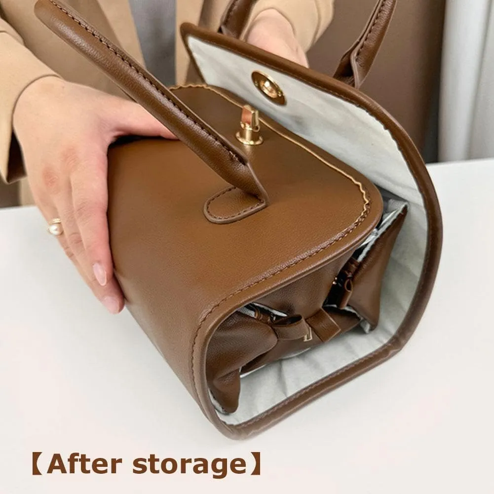 2PCS Leather Waterproof Cosmetic Bag, Detachable 4 in 1 Travel Toiletry Bag for Women, Portable Hanging Organizer for Brushes Set, Makeup Accessories