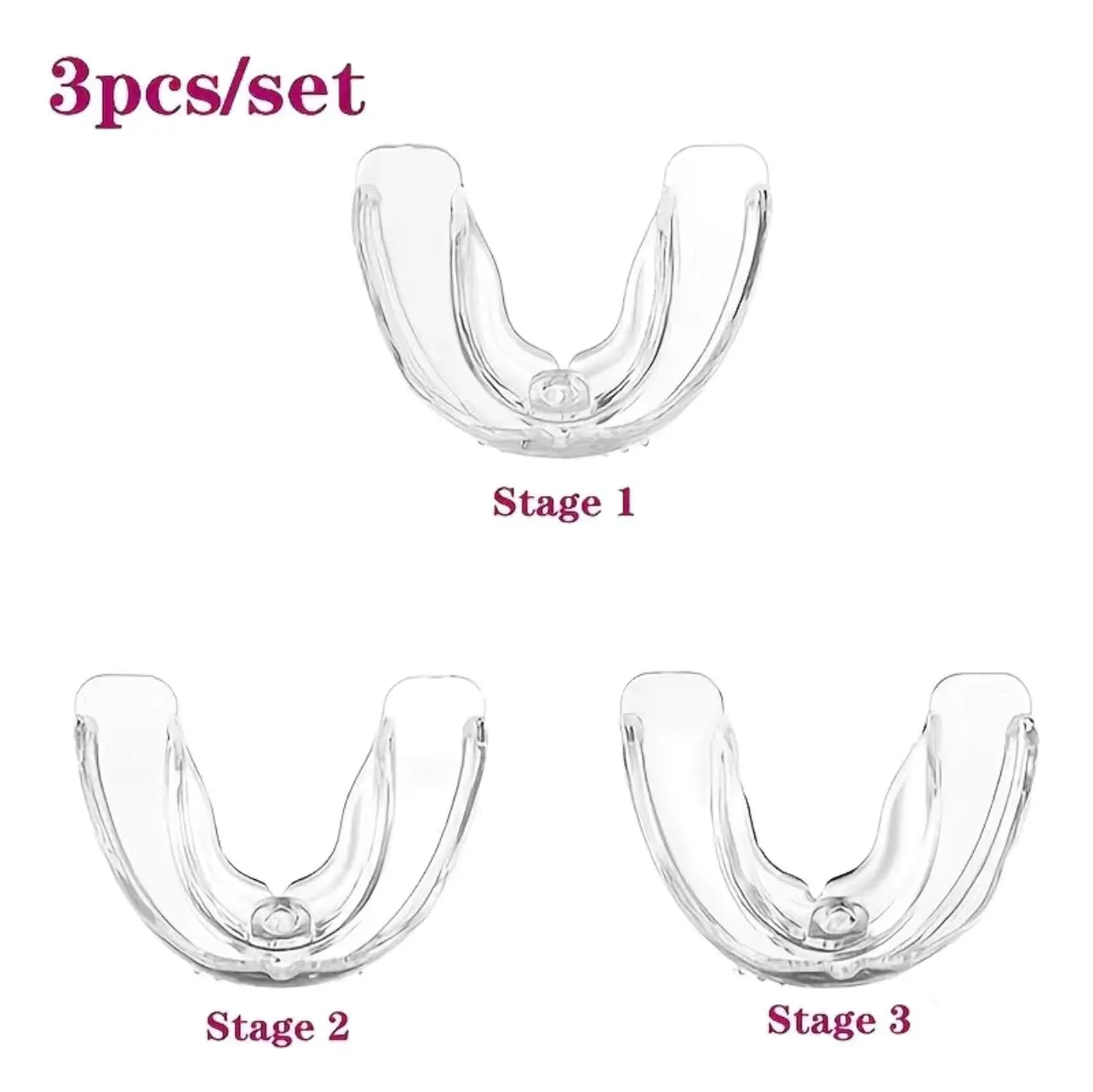 3 Stage Overnight Teeth Aligners - 3 Phase Night Guard Braces