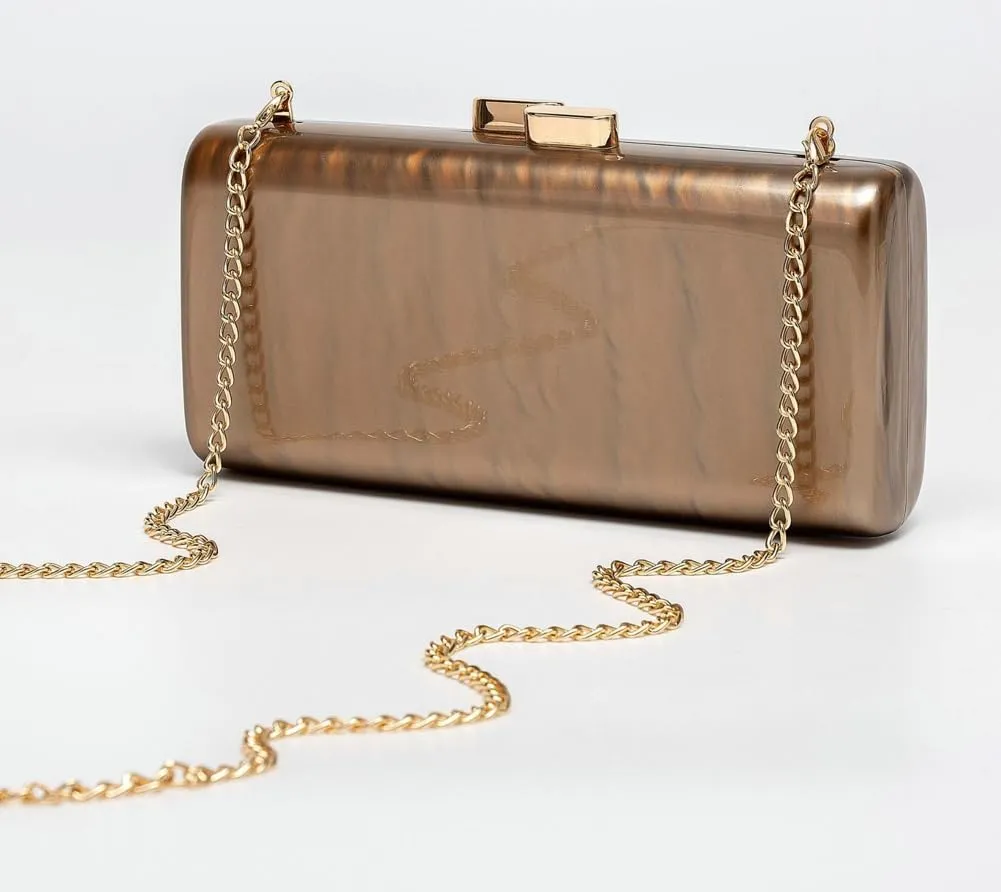 Acrylic Clutch Purses for Women Metal Buckle Evening Bag Acrylic Purse with Chain Evening Clutch Handbags for Wedding Party