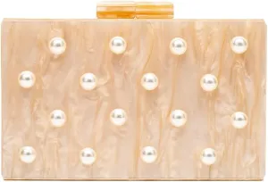 Acrylic Pearl Clutch Purses for Women Elegant Pearl Evening Bag Marble Acrylic Purse Eveing Clutch Handbags for Party Wedding