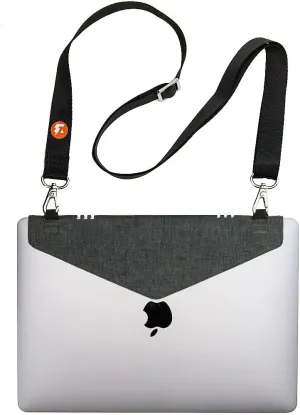 Adhesive Crossbody Laptop Carrier  Bag Sleeve Case Alternative  MEDIUM  Fits Acer, Apple, Google, HP, Microsoft