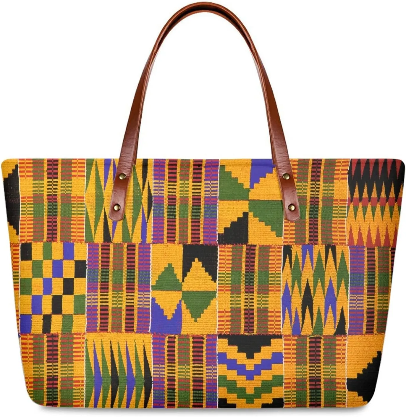 African Tribal Ethnic Print Women Tote Shoulder Bags Casual Handbag