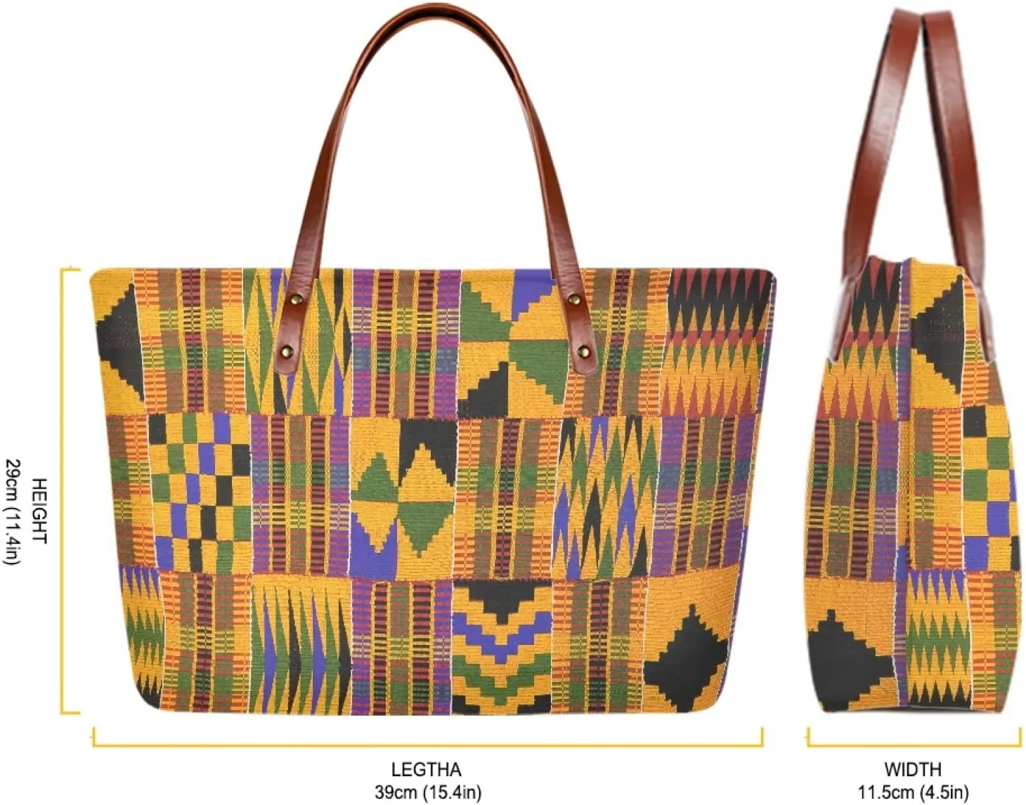 African Tribal Ethnic Print Women Tote Shoulder Bags Casual Handbag