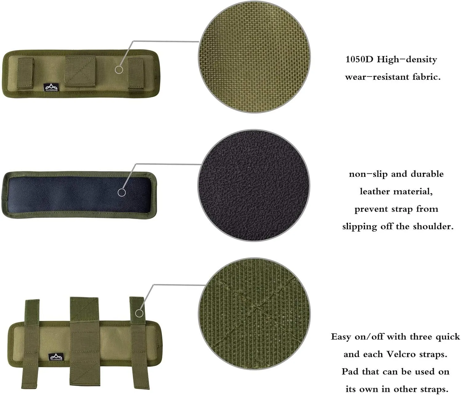 Allzedream Shoulder Strap Pad for Duffel Bag Laptop Guitar Camera