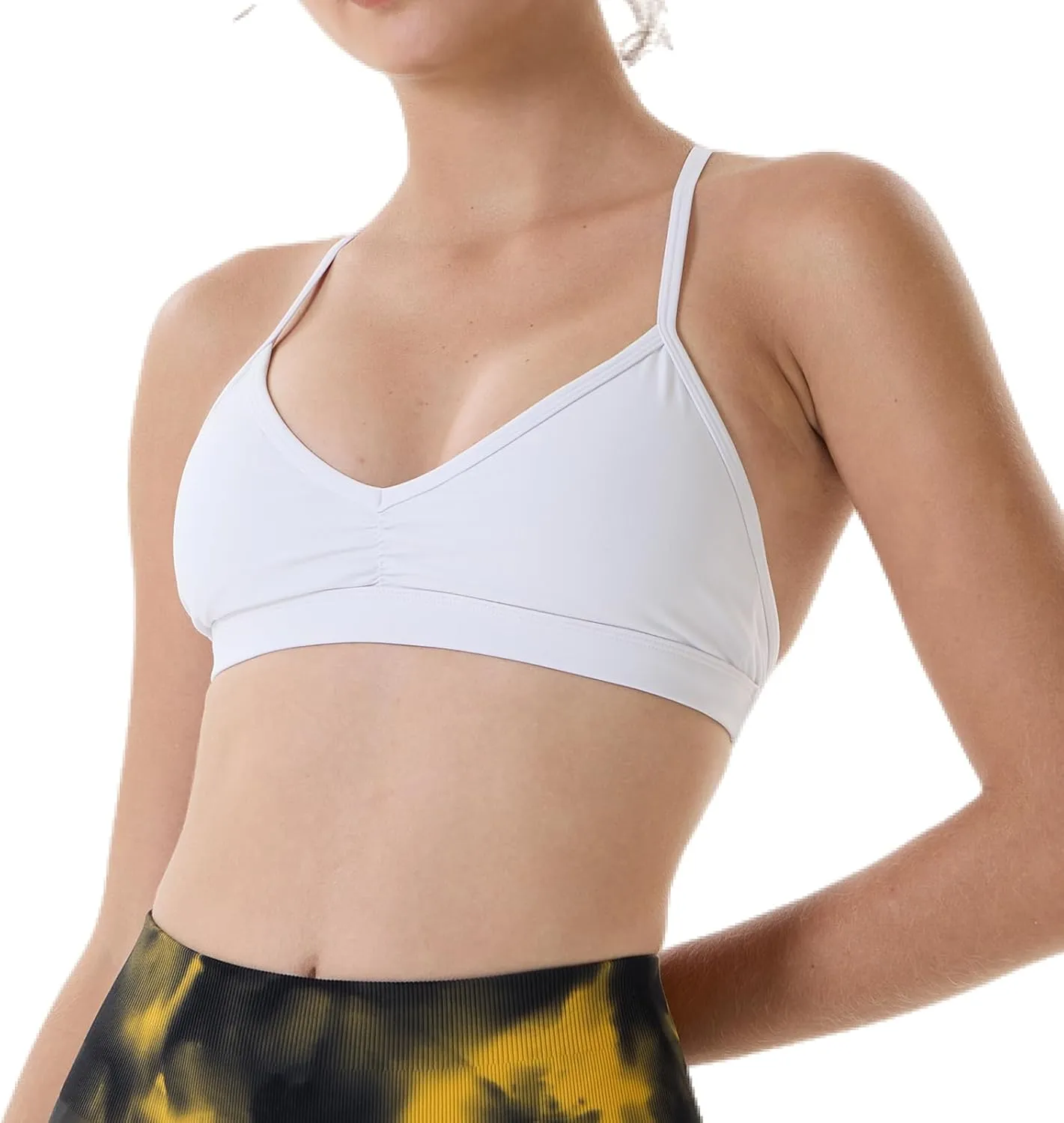 AUROLA Mercury Workout Sports Bras Women Athletic Removable Padded Backless Strapy Minimal Crop Top