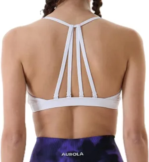 AUROLA Mercury Workout Sports Bras Women Athletic Removable Padded Backless Strapy Minimal Crop Top