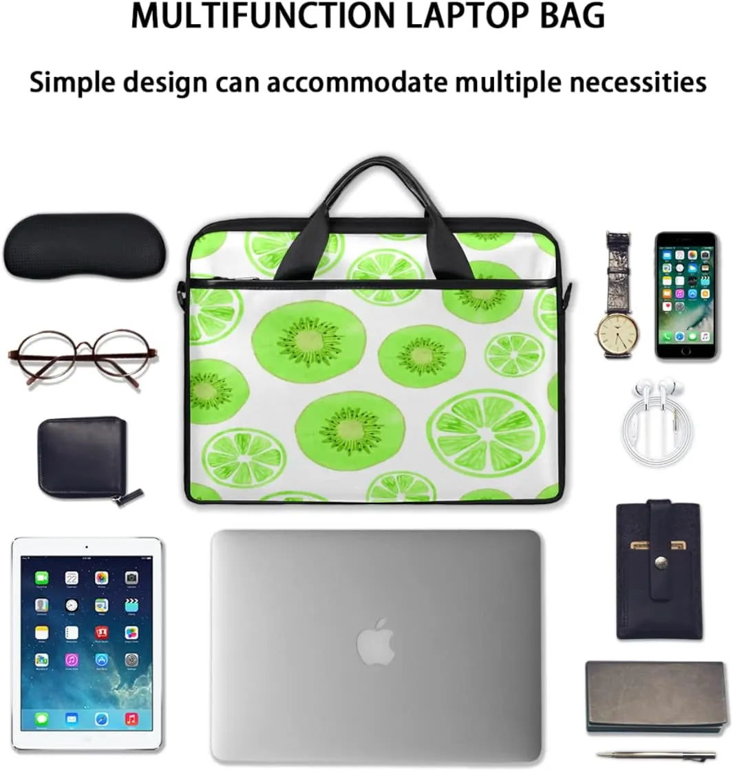 Autumn Fall Leaves Laptop Shoulder Messenger Bag Waterproof Laptop Briefcase Handle Padded Strap