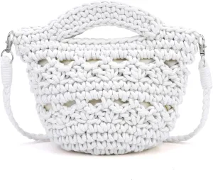 Ayliss Straw Crossbody Bags for Women Straw Beach Bag Tote Shoulder Top Handle Satchel Clutch Purse for Summer Beach