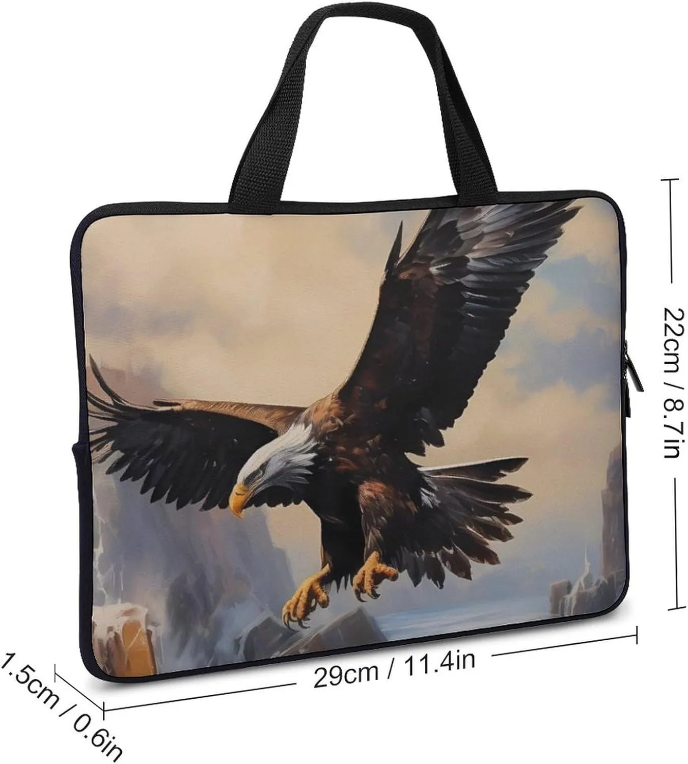 Bald Eagle Laptop Bag Carrying Case Computer Protective Sleeve Case Briefcase for Men Women