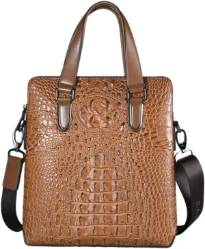 Banuce Leather Messenger Bag for Men Small Black Shoulder Bag Cross body Satchel Bag 9.7 Inch iPad
