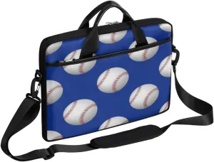 Baseball Ball Print Laptop Shoulder Messenger Bag Waterproof Laptop Briefcase with Handle and Padded Strap Case Sleeve