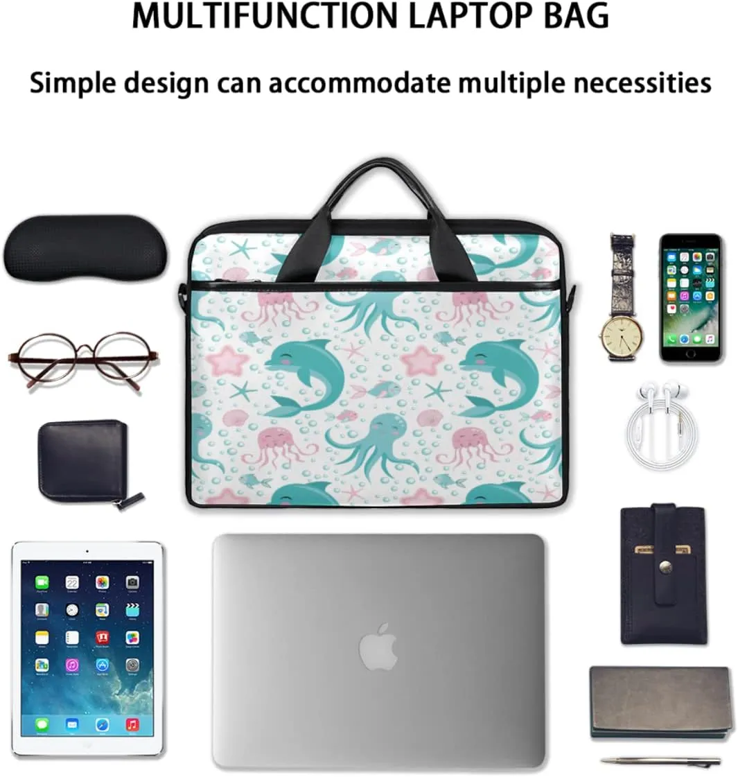 Beautiful African Woman Laptop Shoulder Messenger Bag Waterproof Laptop Briefcase with Handle and Padded Strap Case Sleeve