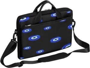 Black White Lines Laptop Shoulder Messenger Bag Waterproof Laptop Briefcase with Handle and Padded Strap Case Sleeve