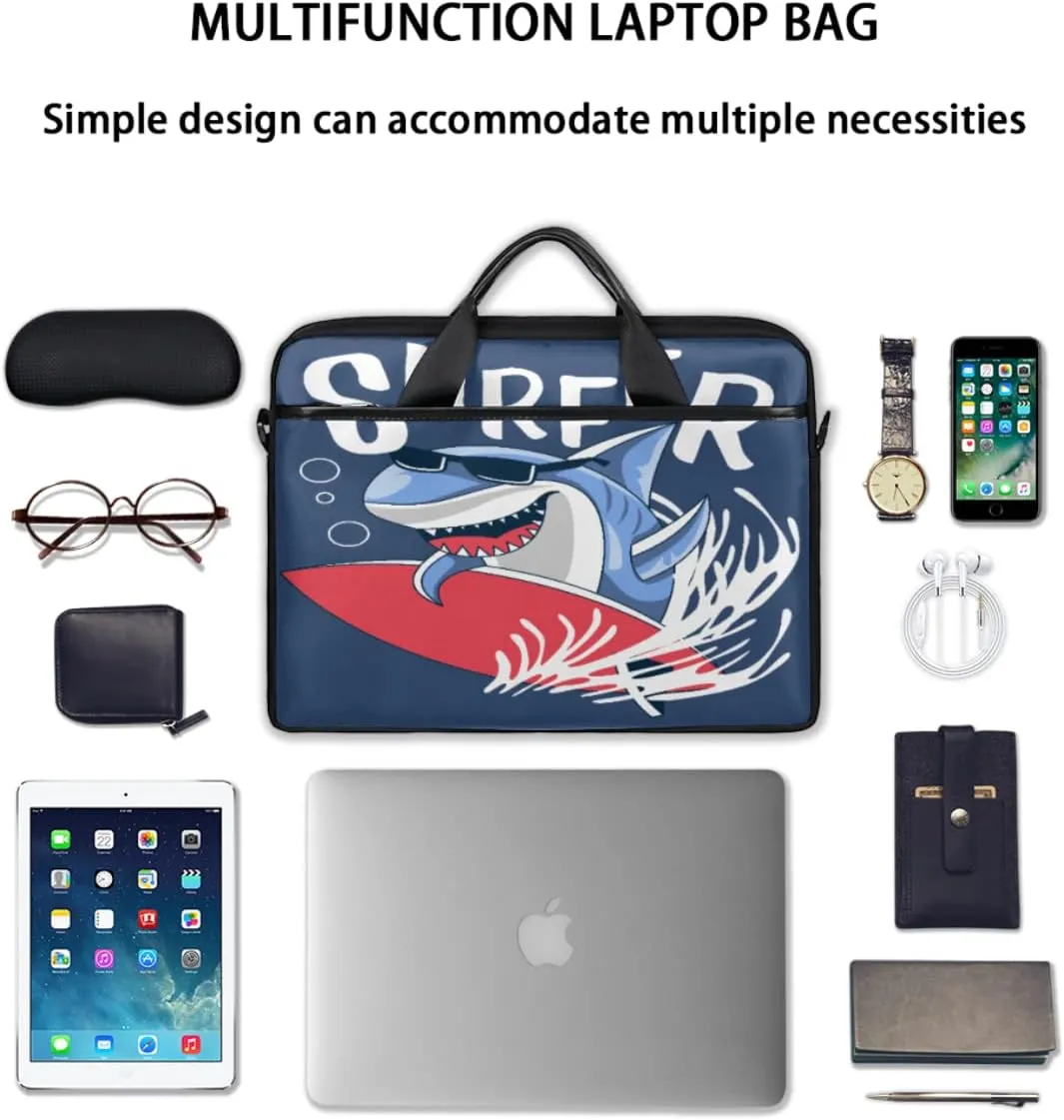Boho Painted Bird Feathers Laptop Shoulder Messenger Bag Waterproof Laptop Briefcase with Handle and Padded Strap Case Sleeve