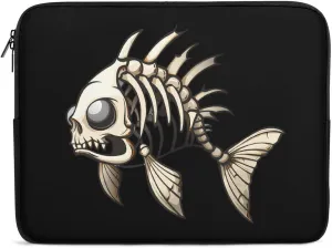 Bone Fish Skeleton Laptop Sleeve Bag Notebook Computer Pocket Case Tablet Briefcase Laptop Carrying Case 12inch