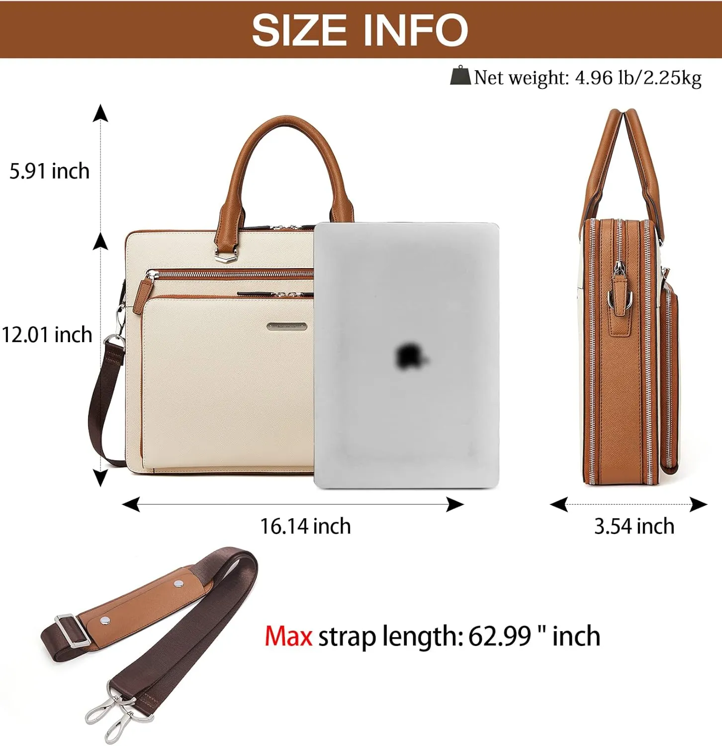 BOSTANTEN Briefcases for Men Messenger Bag Genuine Leather Laptop Bag 15.6 inch Office Work Tote for Buisness Travel