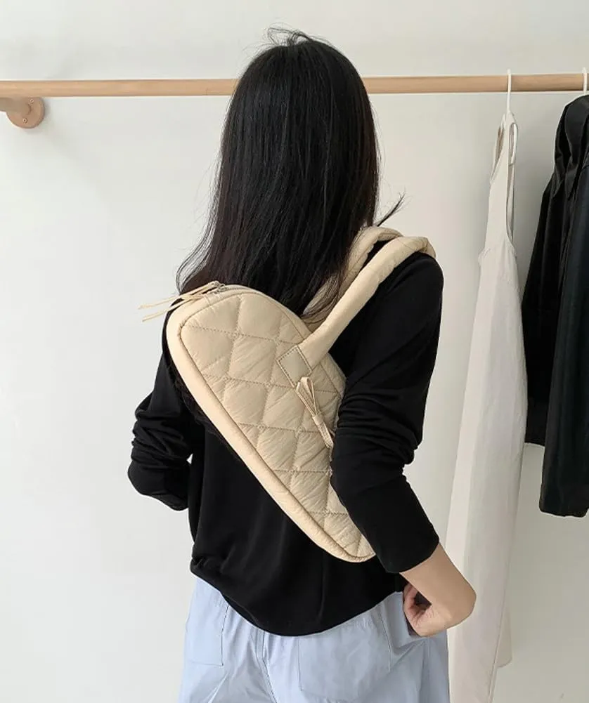 Bow Tie Purses for Women Puffer Boston Bag Quilted Handbags for Women Lightweight Padding Clutch Purse Bowknot Cloud Bag