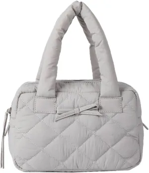 Bow Tie Purses for Women Puffer Boston Bag Quilted Handbags for Women Lightweight Padding Clutch Purse Bowknot Cloud Bag