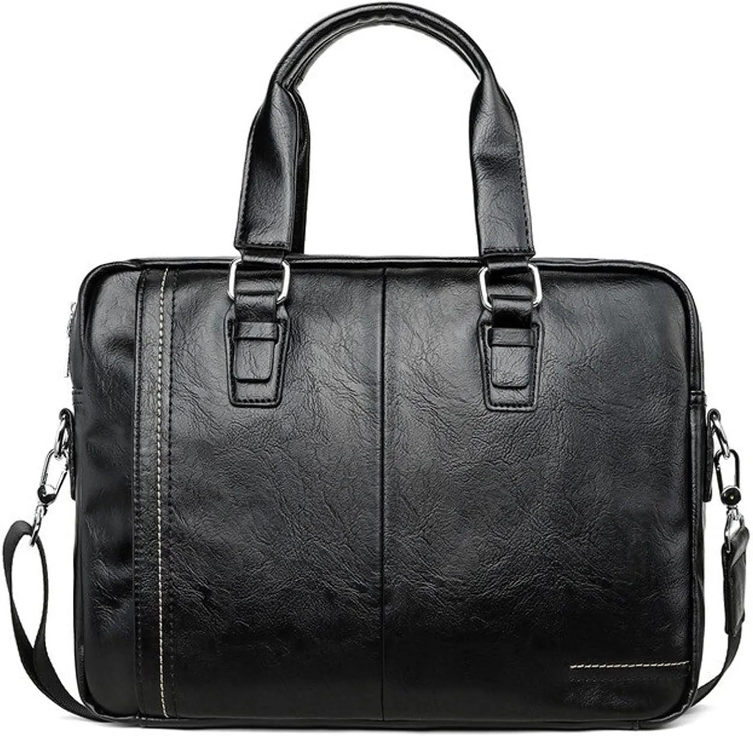 Briefcases Messenger Bags Laptop Bag Leather Men Handheld Horizontal Briefcase Business One Shoulder Crossbody Top Soft Leather Casual Bag
