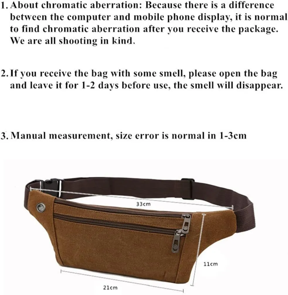 Canvas Men's Waist Packs Outdoor Sports Mountaineering Bag Fitness Running Chest Bag Mobile Phone Bag(C)
