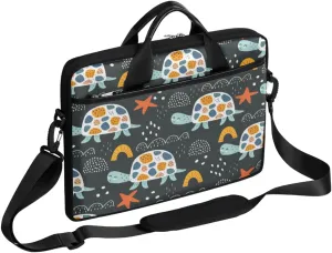 Cartoon Dog Animal Laptop Shoulder Messenger Bag Waterproof Laptop Briefcase Handle Padded Strap