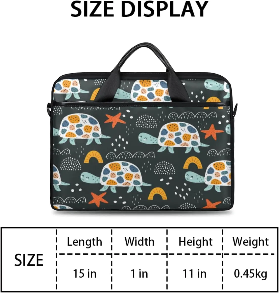 Cartoon Dog Animal Laptop Shoulder Messenger Bag Waterproof Laptop Briefcase Handle Padded Strap