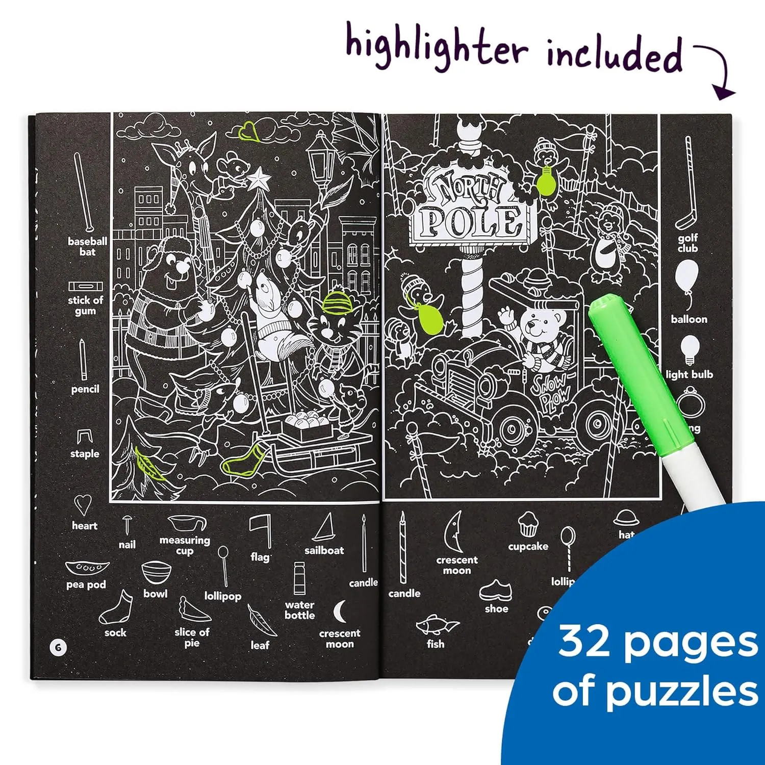 Christmas Hidden Pictures Puzzles to Highlight