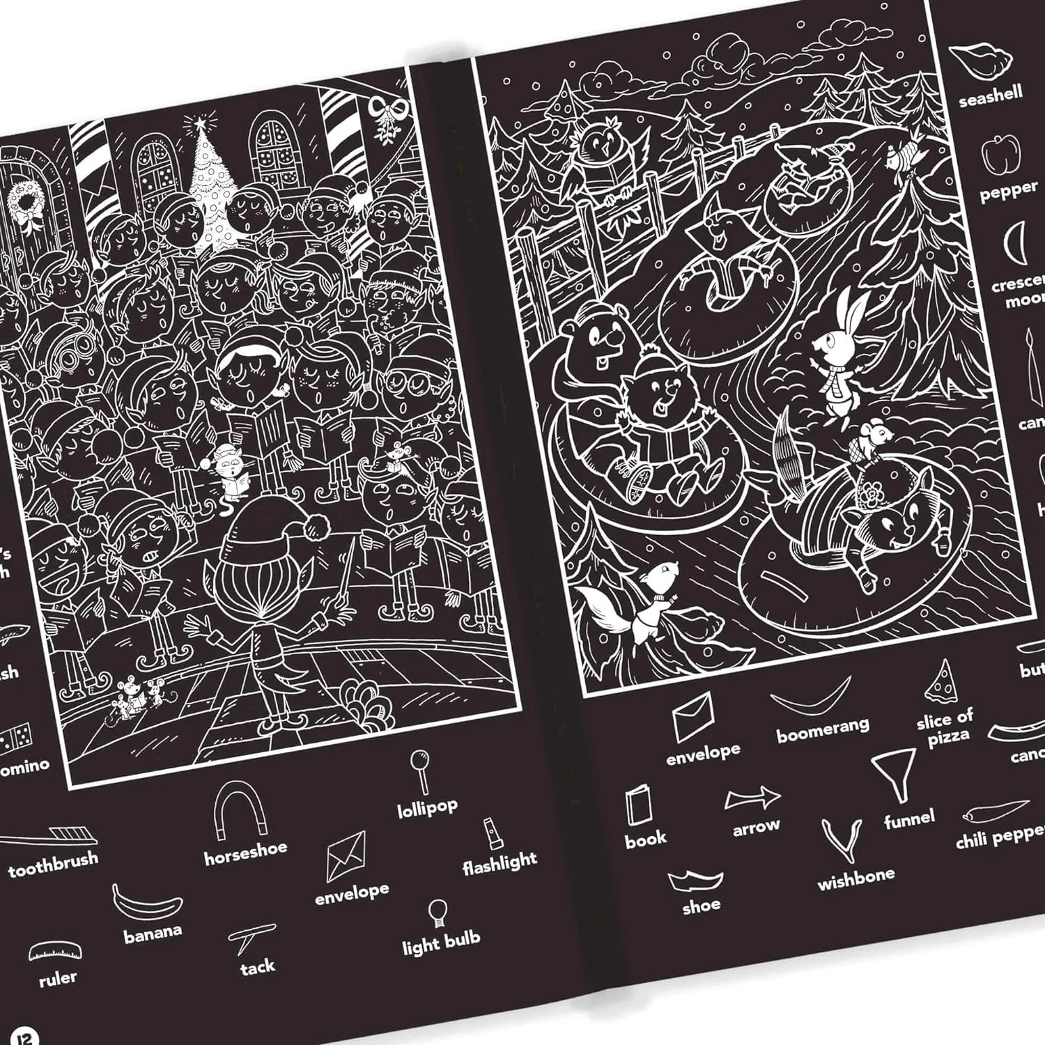 Christmas Hidden Pictures Puzzles to Highlight
