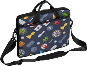 Classical Game Casino Theme Laptop Shoulder Messenger Bag Waterproof Laptop Briefcase with Handle and Padded Strap Case Sleeve for 13 13.3 14 15.6 Inch Laptop Case