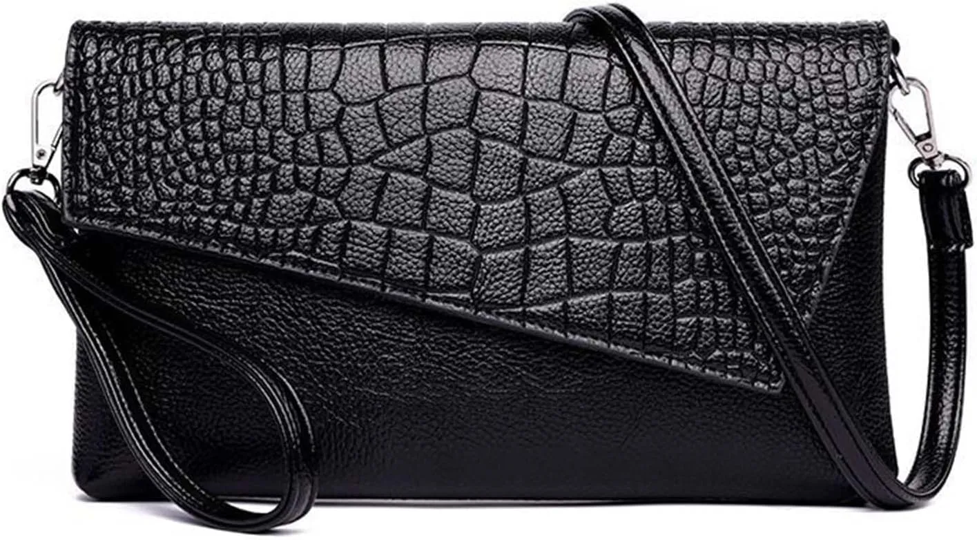 Clutch Purses for Women Casual, Small Wristlet Purses Clutch Handbags Envelope Clutch Bag, PU Leather Wristlet