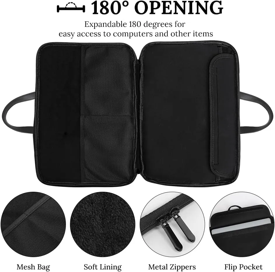 Coconut Trees in Malibu Leather Bag Laptop Case Slim Water Resistant Computer Bags with Handle Briefcase for Work