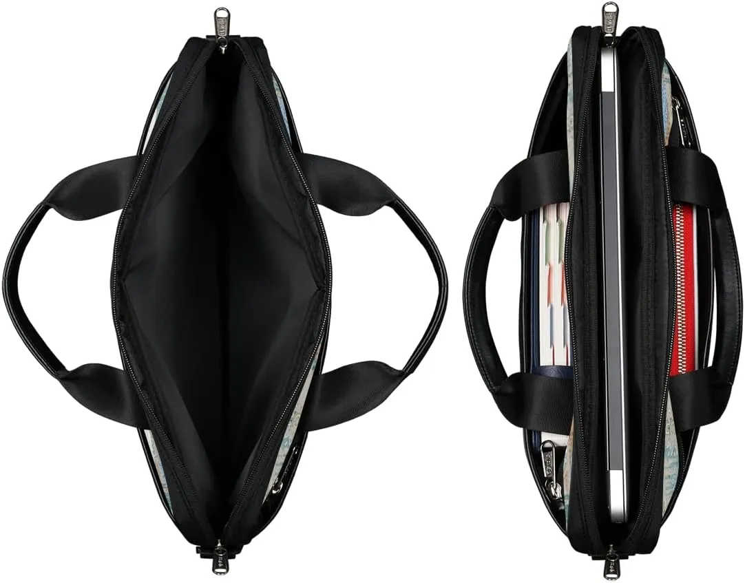 Color Mushroom Fungus Plant Printing Laptop Shoulder Messenger Bag Waterproof Laptop Briefcase