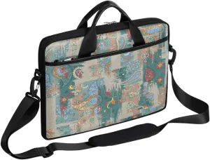 Color Mushroom Fungus Plant Printing Laptop Shoulder Messenger Bag Waterproof Laptop Briefcase