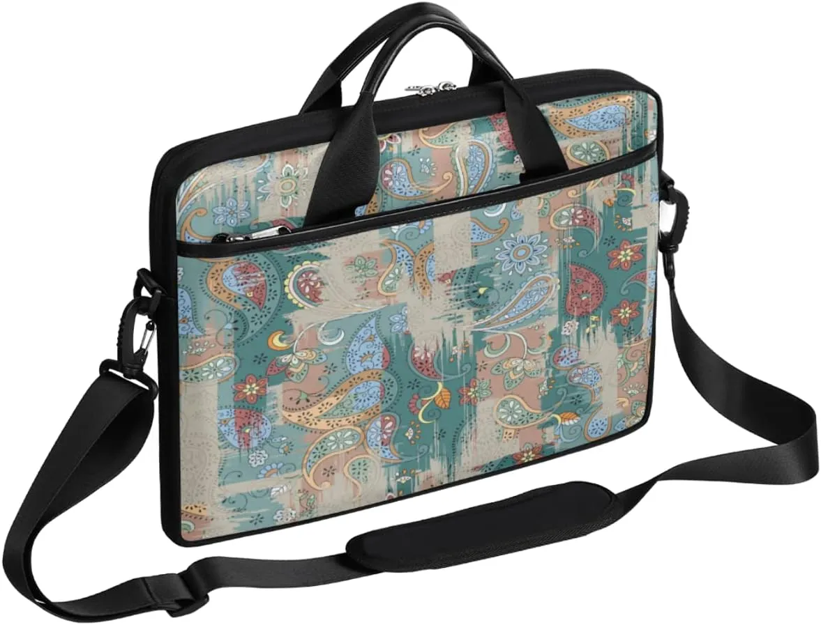 Color Mushroom Fungus Plant Printing Laptop Shoulder Messenger Bag Waterproof Laptop Briefcase