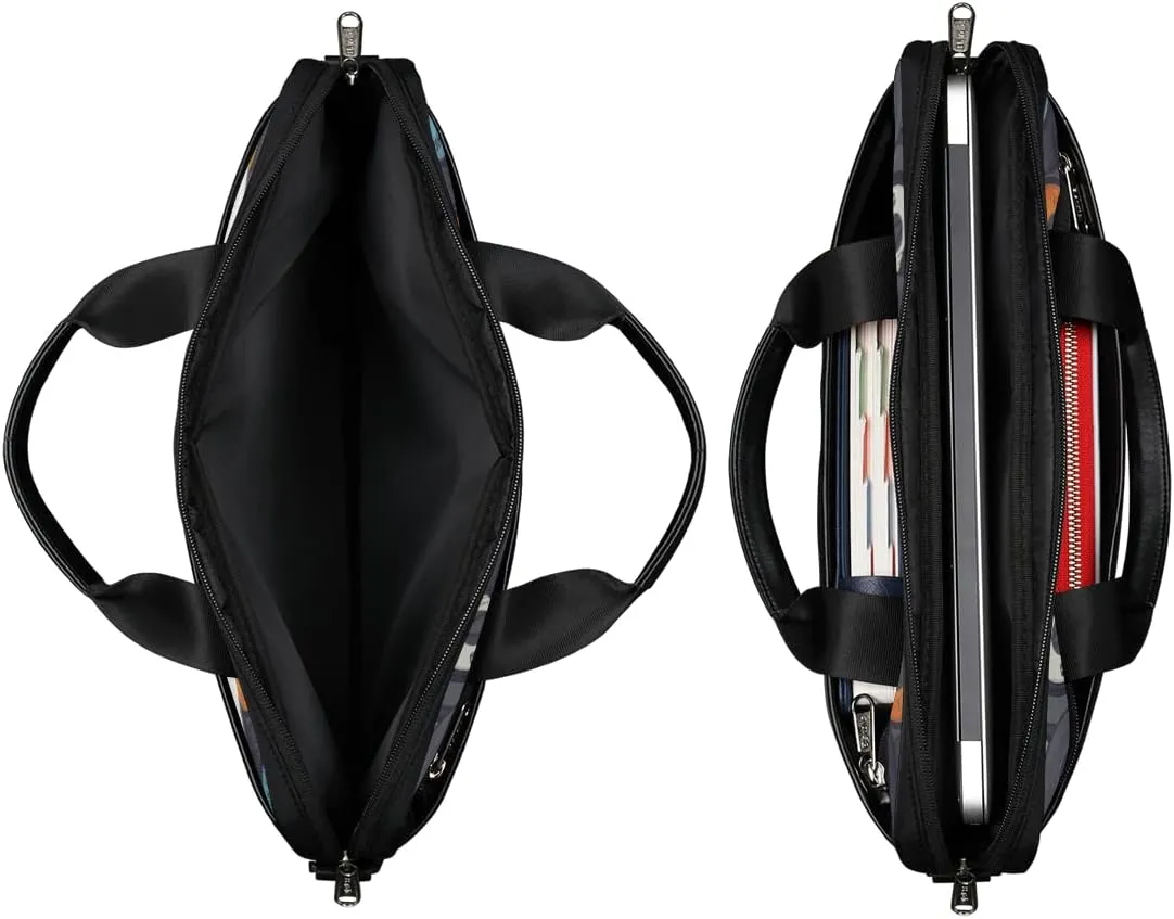 Colorful Music Theme Laptop Shoulder Messenger Bag Waterproof Laptop Briefcase with Handle and Padded Strap Case Sleeve