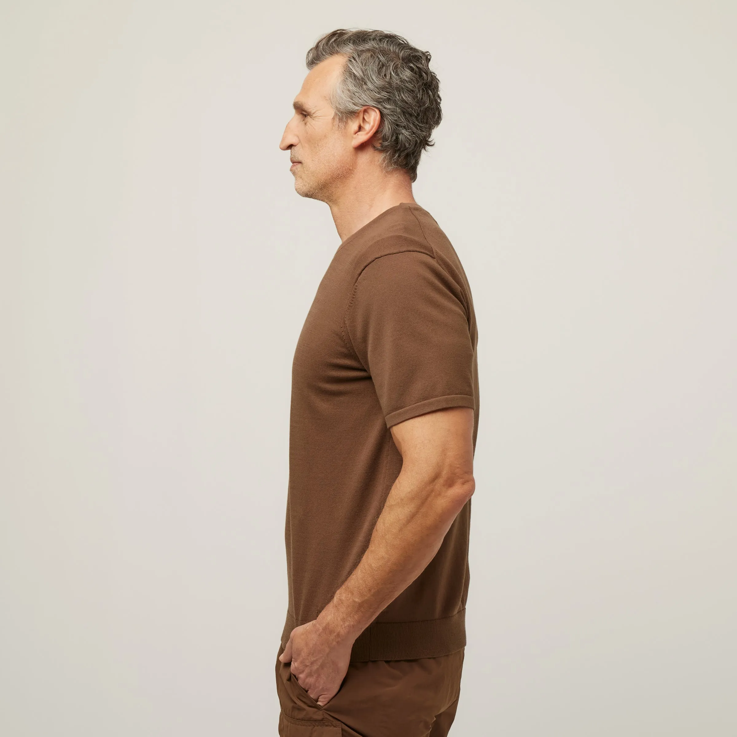 Cotton Nylon Knit Tee