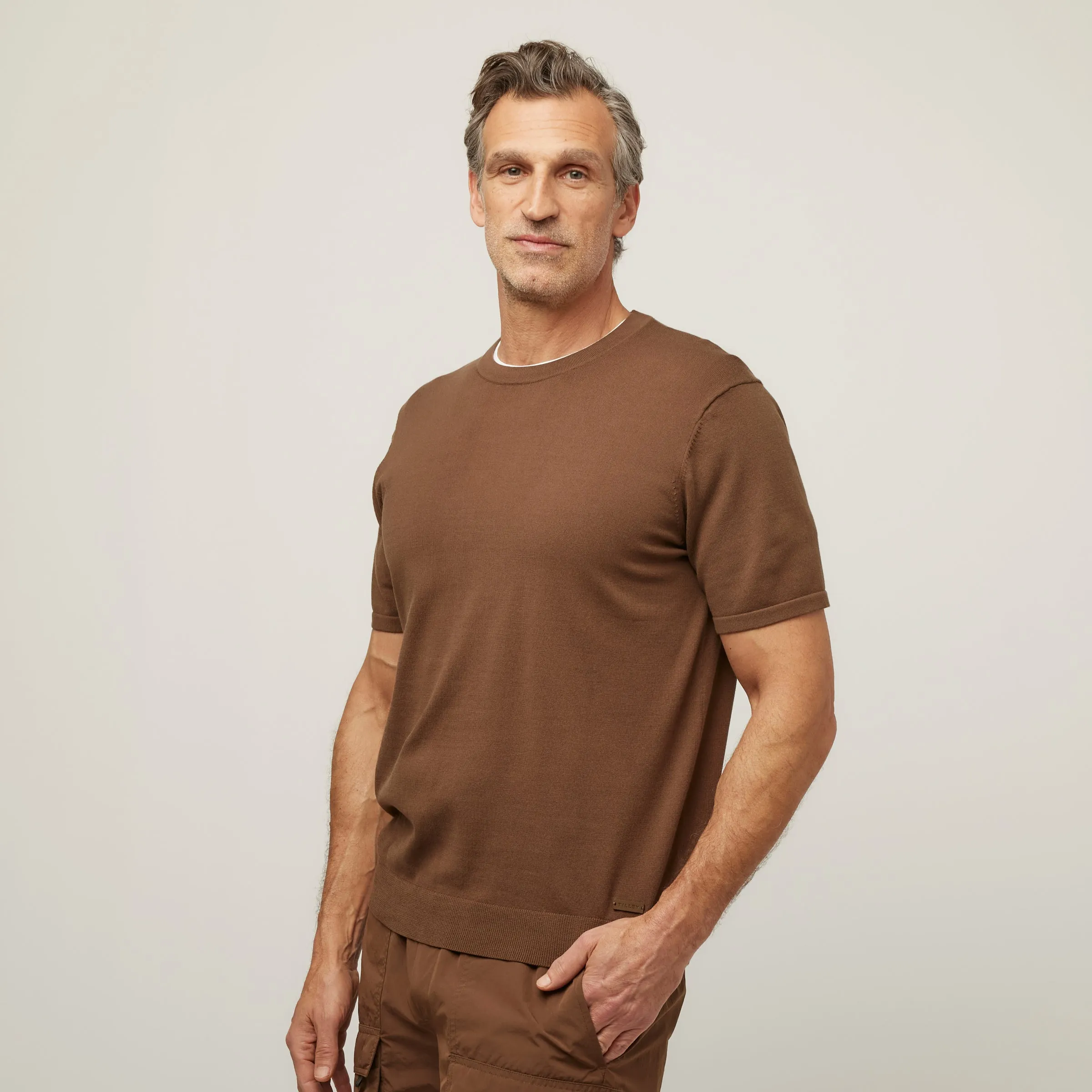 Cotton Nylon Knit Tee