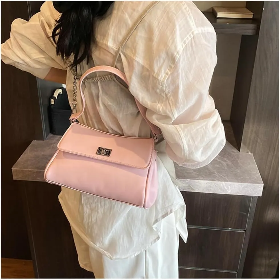 Crescent Hobo Bags Women Trendy PU Leather Underarm Shoulder Bag Cute Crossbody Purse Summer Red Purse Tote Handbag