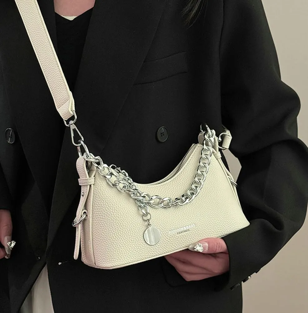 Crescent Shoulder Bag for Women Pu Leather Purses for Women Chain Handbags Spring Summer Hobo Bag Trending Clutch Purse