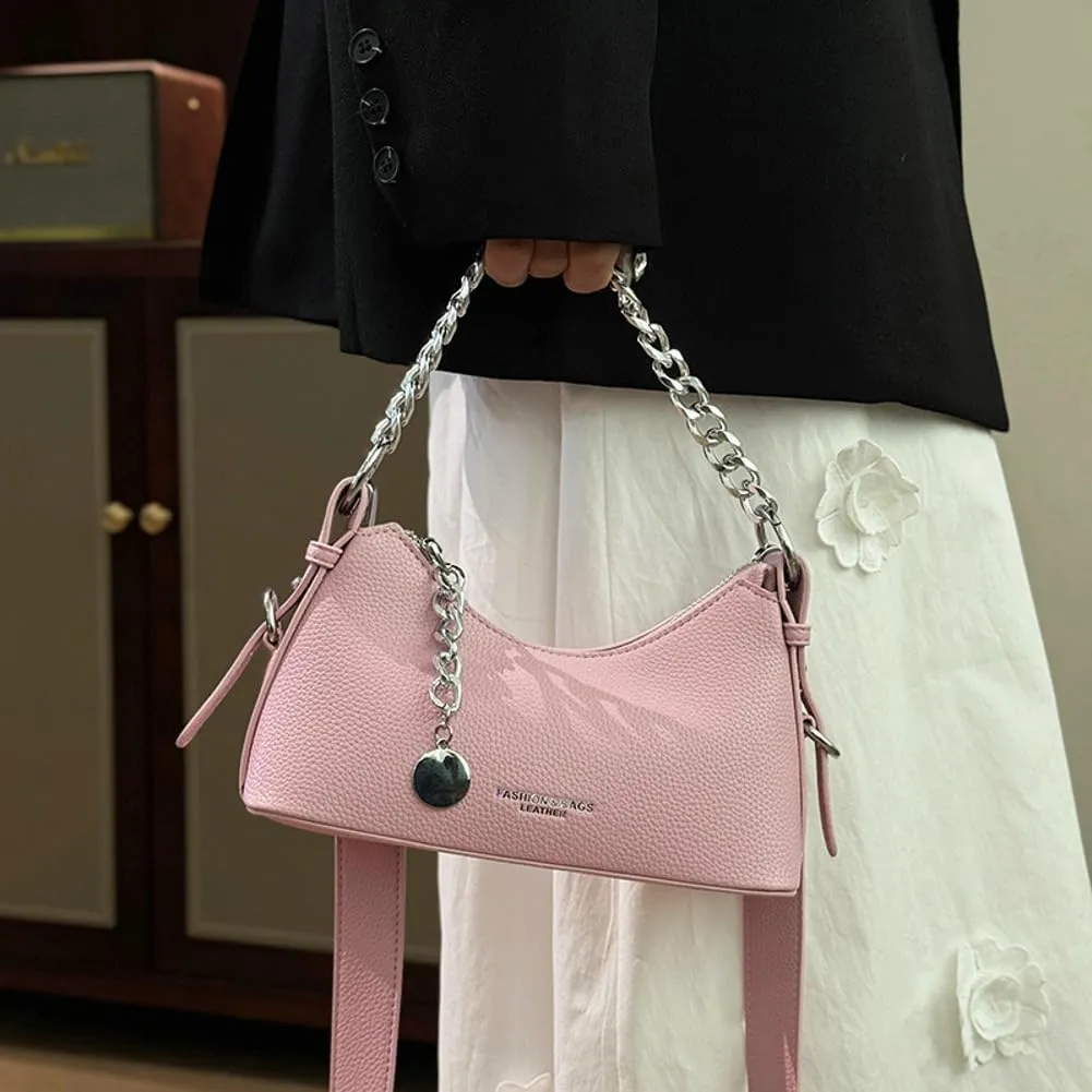 Crescent Shoulder Bag for Women Pu Leather Purses for Women Chain Handbags Spring Summer Hobo Bag Trending Clutch Purse