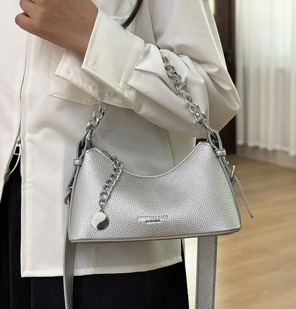 Crescent Shoulder Bag for Women Pu Leather Purses for Women Chain Handbags Spring Summer Hobo Bag Trending Clutch Purse