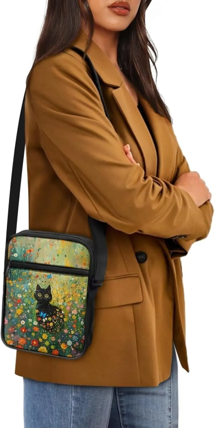 Crossbody Messenger Bags Womens Shoulder Bag Mini Work Office Bag Briefcases with Zipper