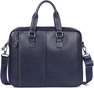 CSCDD Briefcase Genuine Leather Shoulder Laptop Bag Office Bag For Men Briefcases Cow Leather Big Handbag Business