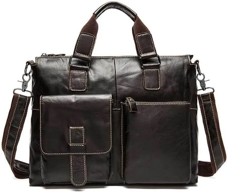 CSCDD Men Bag Briefcases Laptop Business Briefcase Male Leather For Bags Men's Leather Men's Messenger Bag