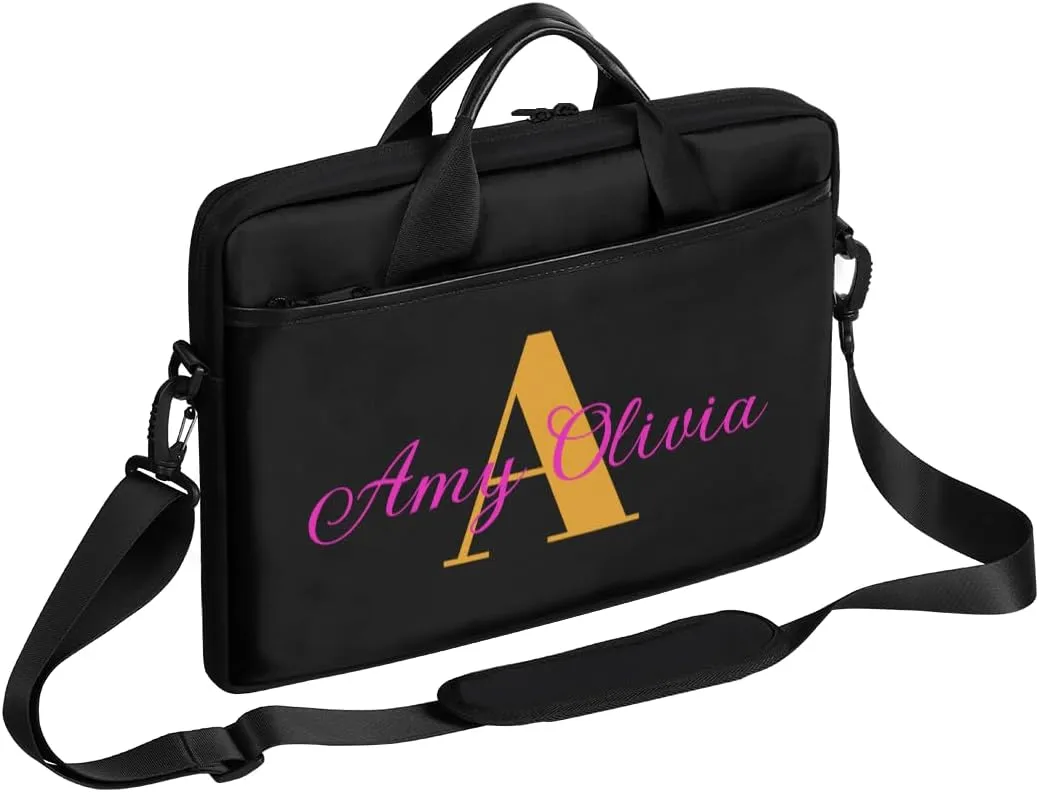 Custom Laptop Bag 15 Inch with Name Personalized Laptop Shoulder Bag Case Briefcases for Women Men Gifts