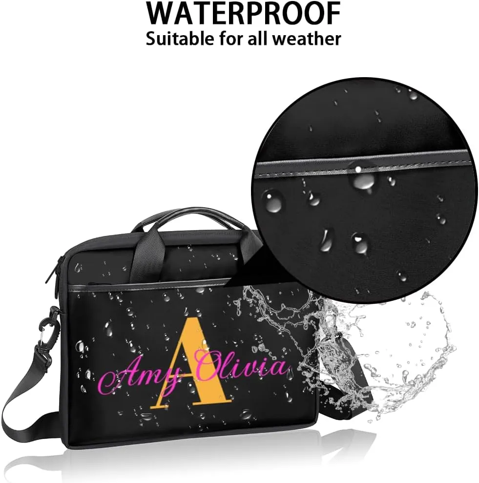 Custom Laptop Bag 15 Inch with Name Personalized Laptop Shoulder Bag Case Briefcases for Women Men Gifts